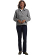 Power Play - Button Closure Herringbone Jacket with Flap Pockets Detail