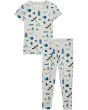 Kickee Pants Kids Пижамный комплект с коротким рукавом и принтом (для малышей / Маленьких детей / больших детей)