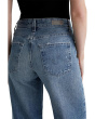Saige Mid Rise Wide Leg Jeans in Castlebay