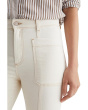 Lila Utility Mid-Rise Straight Jeans in White Oat