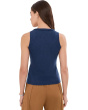 Nzt Ruffle Neck Cotton Slub Layer Tank