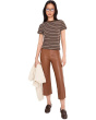 Faux Leather Cropped Wide Leg