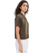 Organic Handkerchief Linen Mandarin Collar Short Sleeve Shirt