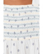 Sleeveless Smocked Woven Top with Embroidery