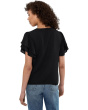 Double Flutter Sleeve Shirred Shoulder Top