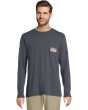Vineyard Vines Мужская футболка с логотипом Ghost Pups Box и карманами на длинных рукавах
