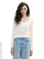 TOM TAILOR Denim Футболка с круглым вырезом в рубчик Ttd C15340508-4289