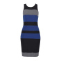 Feinstrickkleid, schwarz-blau