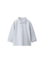 Zara ОДНОТОННОЕ ПИКЕ-ПОЛО Светло-голубого цвета
