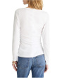 Side Ruched Slub Long Sleeve