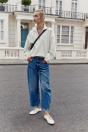 Zara ТОЛСТОВКА С МЕТАЛЛИЧЕСКОЙ ЗАСТЕЖКОЙ-МОЛНИЕЙ кремового цвета
