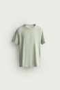 Zara Базовая ФУТБОЛКА SLIM-FIT /01 светло-зеленого цвета