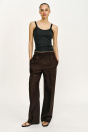 Zara ЛЬНЯНЫЕ БРЮКИ ПРЯМОГО КРОЯ 507744715-716-1