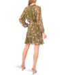 Long Sleeve Tie Neck Printed Dress
