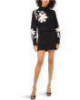 Mock Neck With Floral Motif