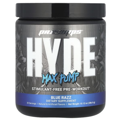 ProSupps, Hyde®, Max Pump, предтренировочный комплекс, синий Razz, 286,9 г (10,12 унции)