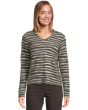 Long Sleeve Stripe V-neck Knit Top