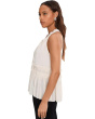 Sleeveless Woven Top With Ruffles