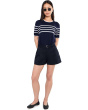 Petite Short Sleeve Crew Neck Sweater