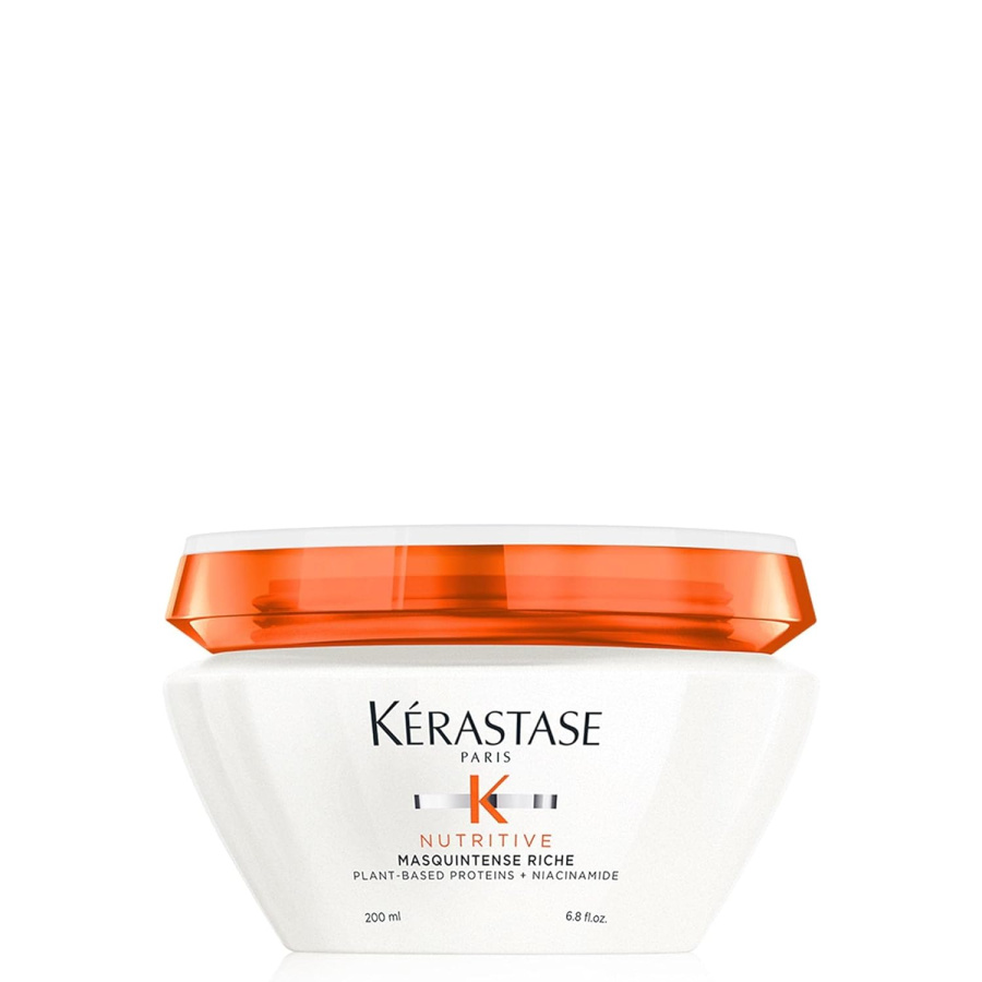 Kérastase Nutritive, Haarkur für sehr trockenes, feines bis mittleres Haar, Feuchtigkeitsspendend und pflegend, Ohne Parabene, Masquintense Riche Deep Nutrition, 200 ml