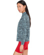 Sunsense Grid Print Long Sleeve Quarter Zip