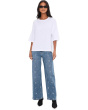 30" Luxe Mid-Rise Stride Wide Leg Jeans