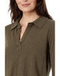 Slub Jersey Long Sleeve Easy Polo Tee