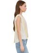 Dolman Button Front Woven Blouse With Shirring