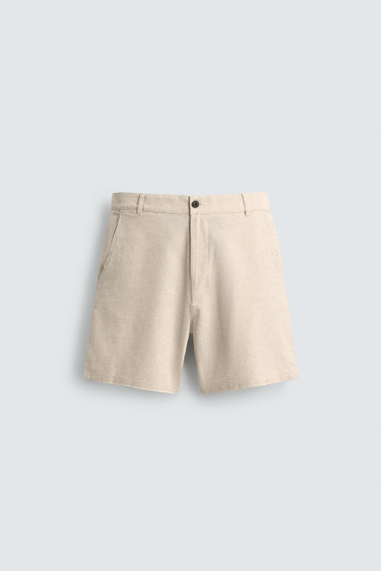 Zara ШОРТЫ-БЕРМУДЫ ОБЫЧНОЙ ФОРМЫ СО СТРУКТУРНЫМ РИСУНКОМ 515287369-052-2