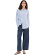 Organic Handkerchief Linen Classic Collar Long Shirt