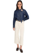 Raglan Seam Neck Bow Shirtail Top