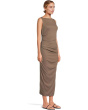 Reign Knife Neck Midi Pleated Dress