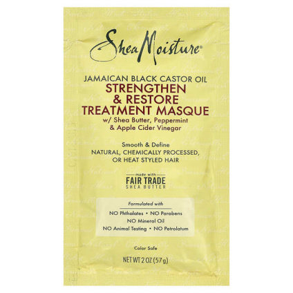 SheaMoisture, ямайское черное касторовое масло, маска для укрепления и восстановления волос, 57 г (2 унции)