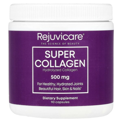 Rejuvicare, Super Collagen, коллаген, 500 мг, 90 капсул
