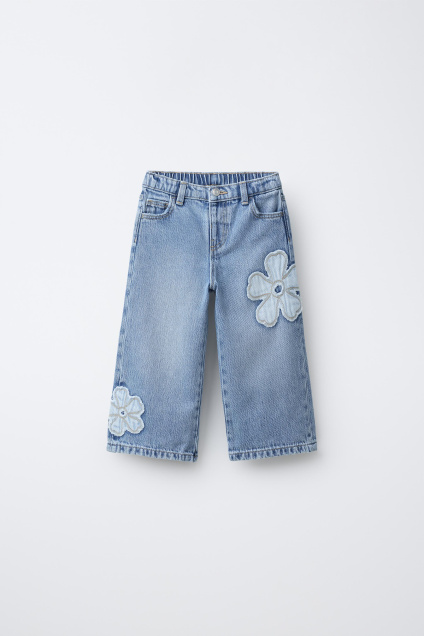 Zara ДЖИНСЫ С ШИРОКИМИ штанинами FLORES 495698417-400-18