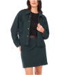 Wide Sleeve Cropped Crew Neck Jacket