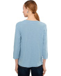 3/4 Sleeve Wide V-Neck Boxy Tee