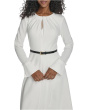 Long Sleeve Scuba Crepe Belted Alne