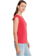 Short Sleeve Asymetric Off-Shoulder Knit Top