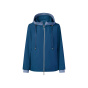 _bergangsjacke m. Kapuze und Jersey-Eins_tzen, jeansblau