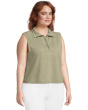 Half Zipped Sleeveless Sweatshirt