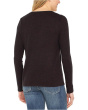 Long Sleeve V-Neck Knit Top W/ Shirring