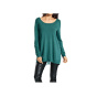 Pullover m. Chiffon, petrol