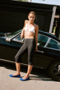 Zara ЖАККАРДОВЫЕ БРЮКИ-КАПРИ черного цвета