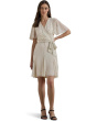 Polka Dot Georgette Surplice Dress