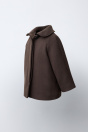 Zara ПАЛЬТО ИЗ ТКАНИ MANTECO С ШЕРСТЬЮ коричневого цвета
