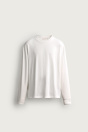 Zara ЛЕГКАЯ ФУТБОЛКА С ДЛИННЫМИ РУКАВАМИ белого ЦВЕТА.