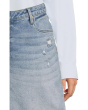 Plus Size Hailey High Rise Long Bermuda-Basic Raw Hem