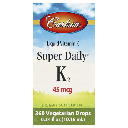 Carlson, Super Daily® K2, 10,16 мл (0,34 жидк. унции)