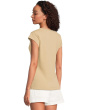 Cap Sleeve Crew Neck Slim Tee